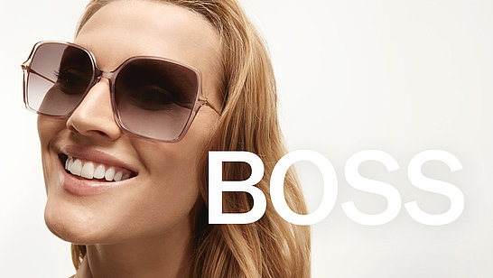 Zwei Damen tragen stylische Hugo Boss Sonnenbrillen