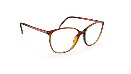 Silhouette Brille mit braunem Rahmen