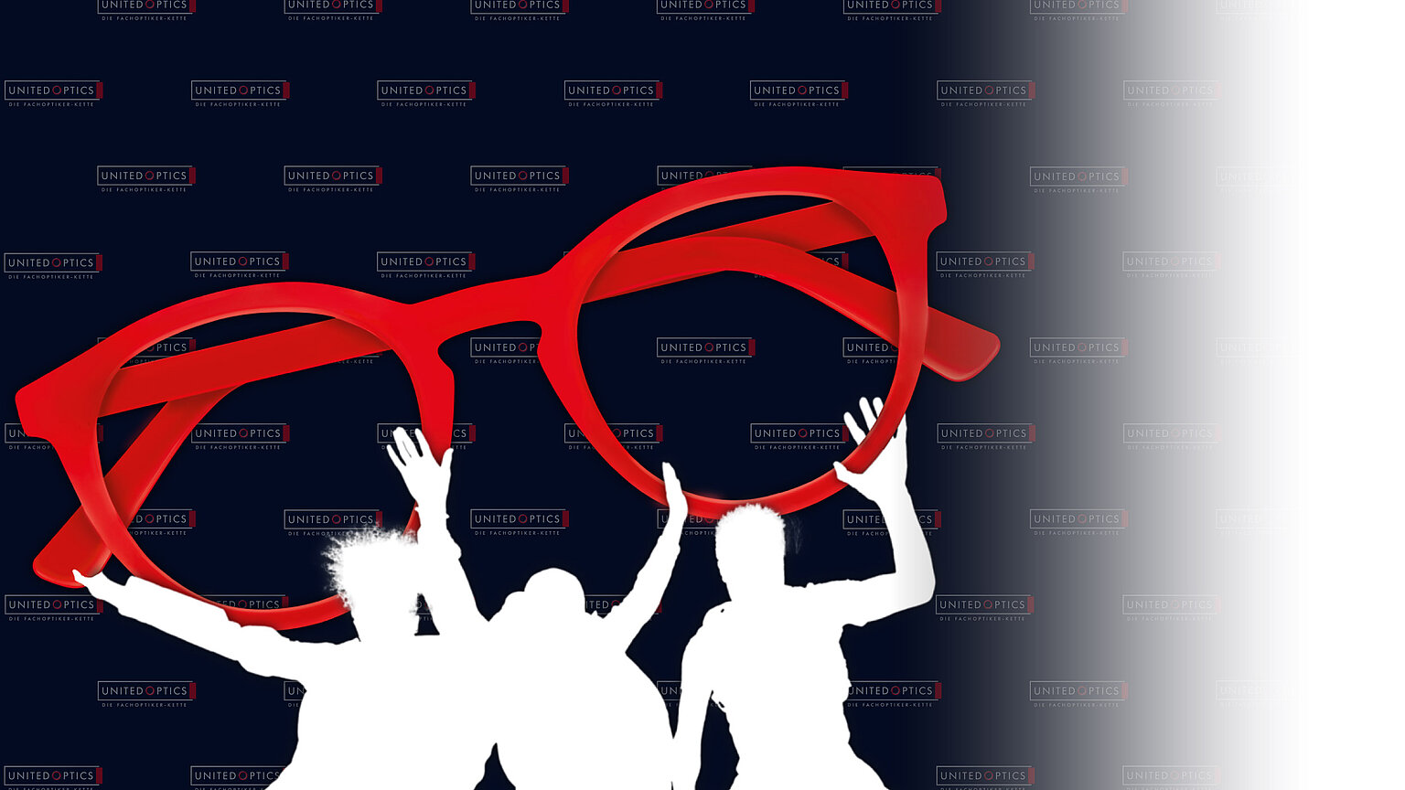 Illustration: große rote Brille 