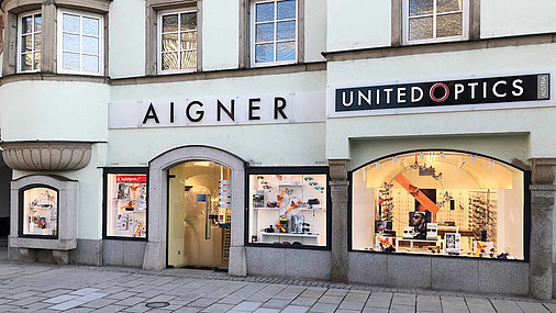 Aigner United Optics Grieskirchen Stadtplatz Fassade
