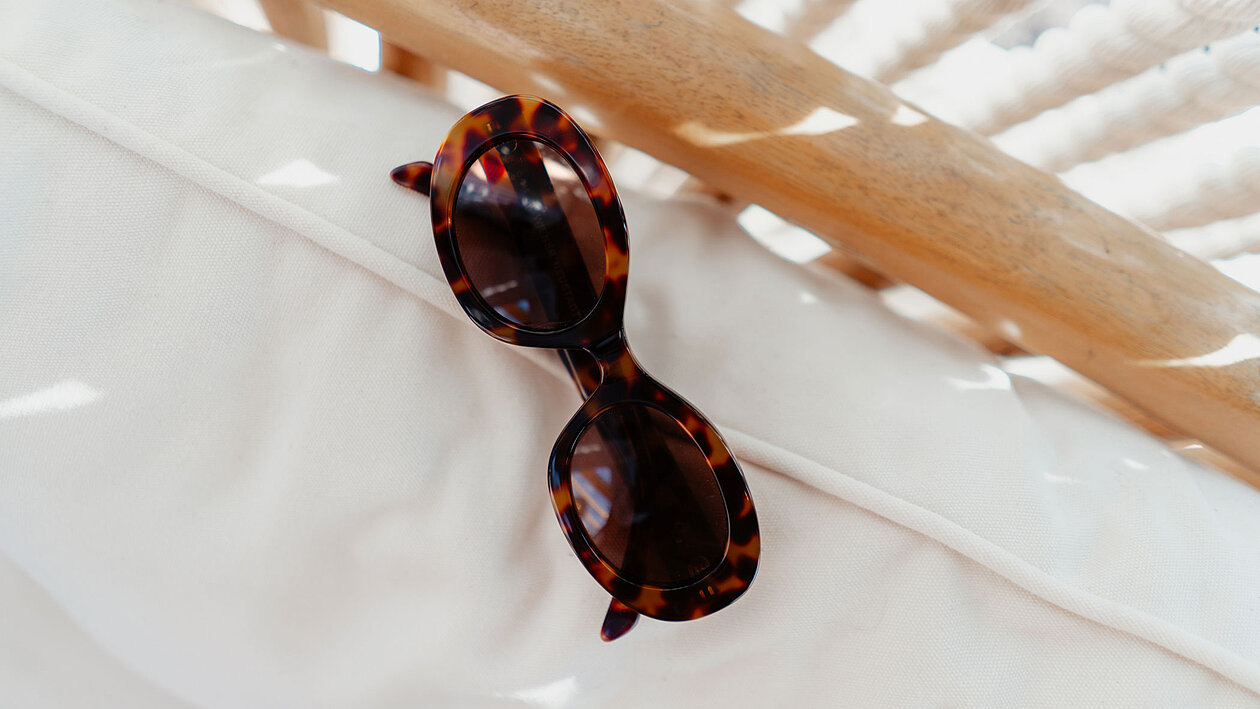 Nahaufnahme Havanna UV-Schutz Sonnenbrille