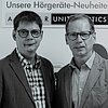 Andreas und Thomas Aigner in schwarz/weiß