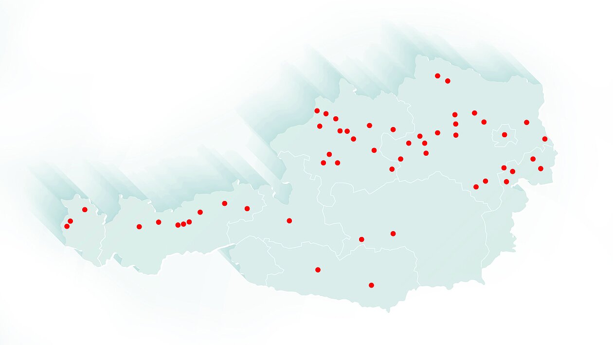 Landkarte Österreich